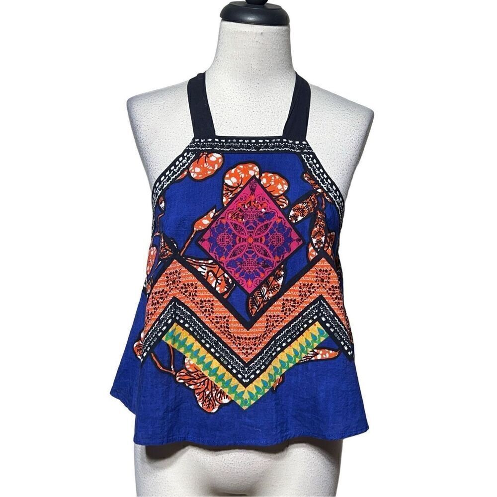 Free People NWT Floral Handkerchief Halter Size XS